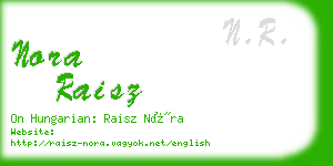 nora raisz business card